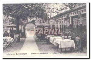  REPRO Inn of Quincangrogne Vintage Postcard DAmpart on the Marne Its terrace an