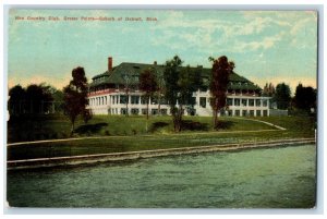 1911 New Country Club Grosse Scene Pointe Suburb Of Detroit MI Posted Postcard