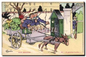 Old Postcard Illustrator Gervese Our sailors left any ane Mule