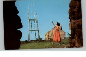 Kona Coast HI Woman Dancing Postcard