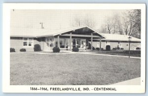 Freelandville Indiana IN Postcard 1866-1966 Centennial Community Home Inc 1940