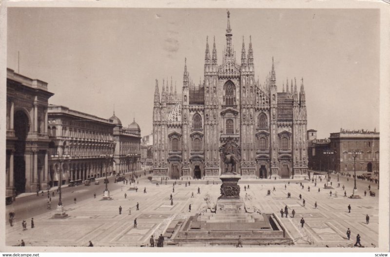 RP; MILANO, Lombardia, Italy, PU-1916; Piazza Del Duomo