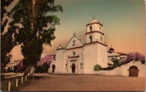 1910 ORIGINAL ALBERTYPE San Luis Rey Mission Oceanside California HAND COLORED 