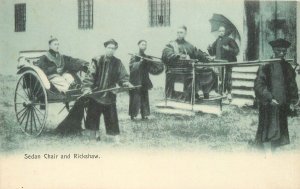 RPPC Postcard China C-1910 Sedan chair Rickshaw Sternburg 23-6469