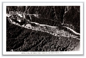 RPPC Aerial View Britannia Mines Townsite Britannia Beach BC UNP Postcard Y15