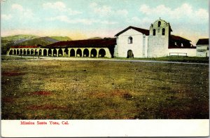 Vtg 1910s Mission Santa Ynez California CA Unused Postcard