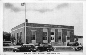 J69/ Manchester County Georgia Postcard c1940 U.S. Post Office 28