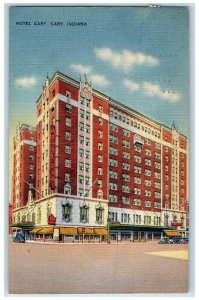 1949 Hotel Gary Building Stores Cars Street View Gary Indiana IN Posted Postcard