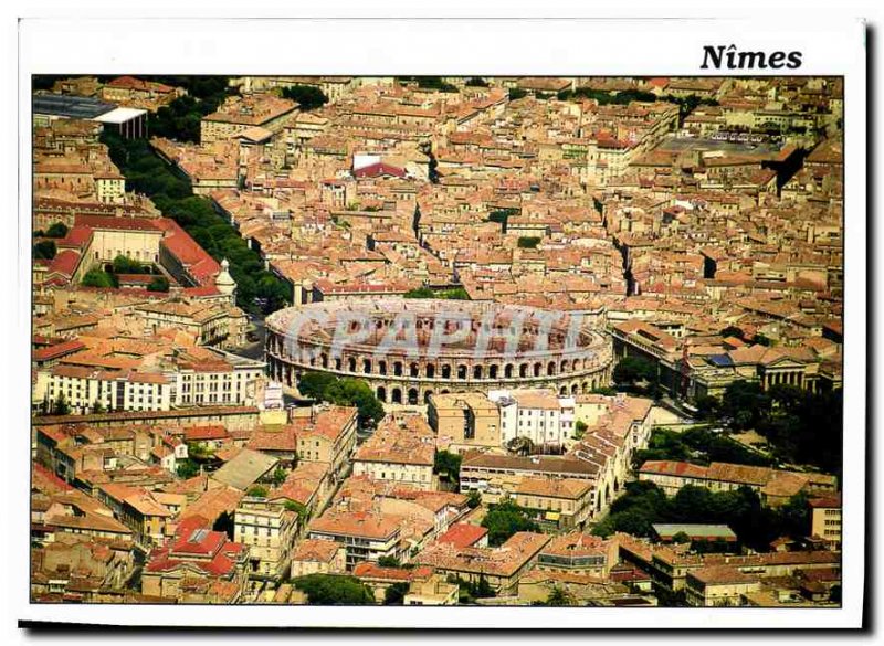 Modern Postcard Nimes Gard General view of the city center or the arenas