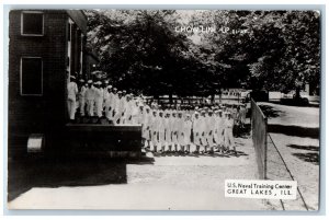 Great Lakes Waukegan Illinois Postcard RPPC Photo US Naval Training Center 1951