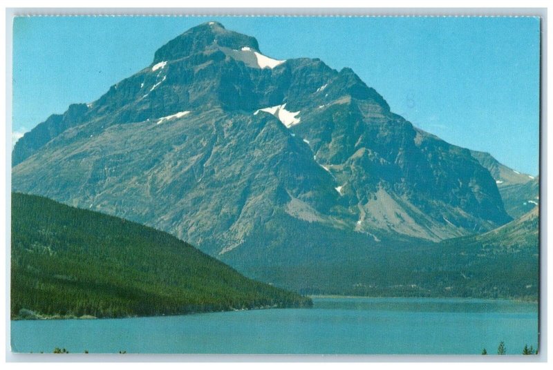 c1940's Two Medicine Lake And Rising Wolf Mountain Lake McDonald MT Postcard