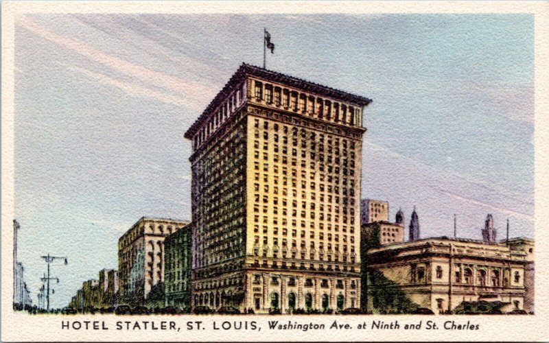 Postcard MO St. Louis - Hotel Statler