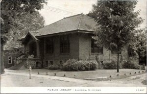 Postcard Public Library in Allegan, Michigan~135410