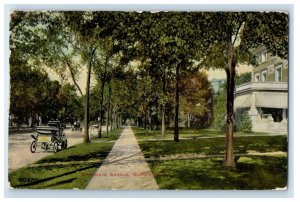 1912 Delaware Avenue View Car Buffalo New York NY Posted Antique Postcard