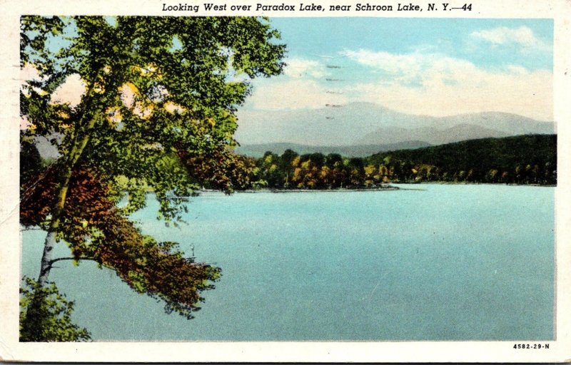 New York Adirondacks Schroon Lake Looking West Over Paradox Lake 1946 Curteich