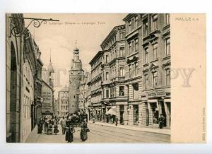 247142 GERMANY HALLE Leipziger Strasse Vintage Glaser postcard