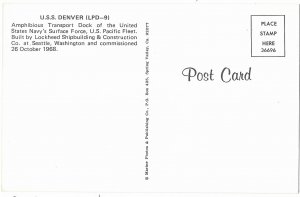 Navy Ship Denver (LPD-) Amphibious Transport Dock US Pacific Fleet