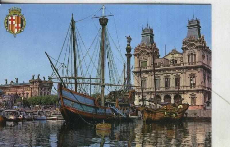 Postal 4116 : Barcelona: Carabela Santa Maria