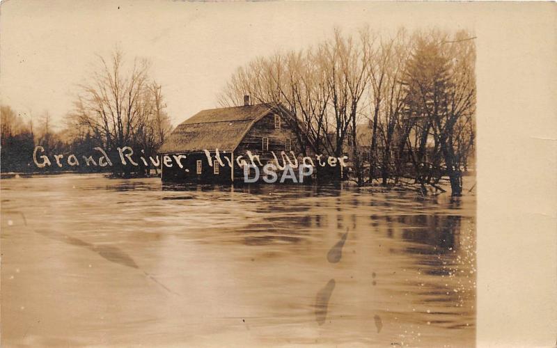 C29/ Grand Rapids? Michigan Mi RPPC Postcard c1910 Grand River Flood Disaster 