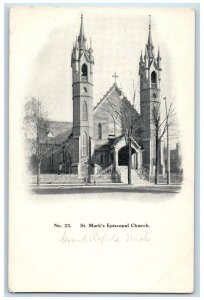 c1910 St. Mark's Episcopal Church Grand Rapids Michigan MI Antique Postcard