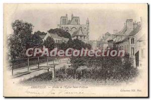 Postcard Old Abbeville Apse of the Church of Saint Vultran