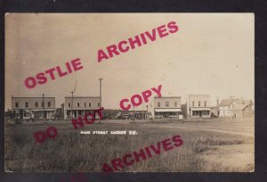 Zachow WISCONSIN RPPC 1911 MAIN STREET nr Green Bay Bonduel Cecil TINY TOWN! KB