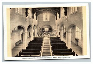 Vintage 1940's Postcard Memorial Chapel Wisconsin Memorial Park Milwaukee WI