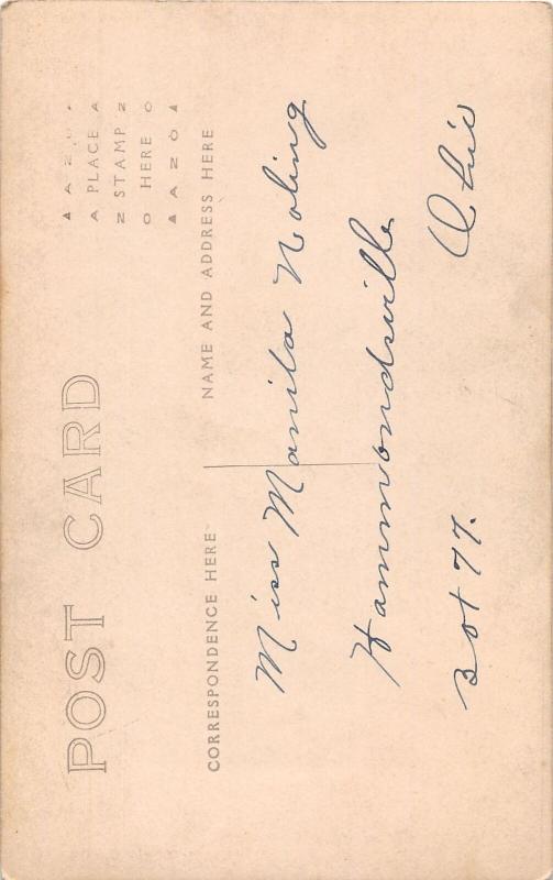 E87/ Hammondsville? Ohio RPPC Postcard Jefferson Co c1910 Church Building 