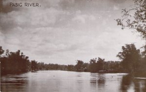 Original Early  Photo Style,Pasig River, Philippines, Old Postcard