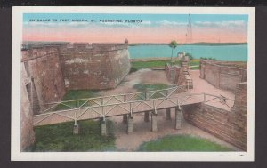 Florida ST. AUGUSTINE - Entrance to Fort Marion ~ WB