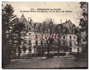 Old Postcard Besancon les Bains Grand Hotel des Bains saw the casino park