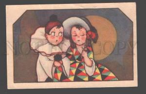 091816 Pierrot harlequin MOON Vintage ART DECO PC