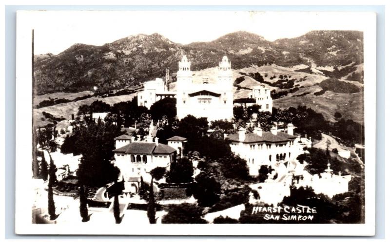 Postcard Hearst Castle, San Simeon, California CA RPPC D16