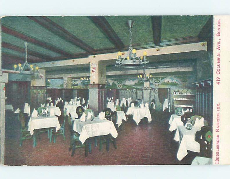 Pre-1907 HEIDELBERG RATHSKELLER RESTAURANT Boston Massachusetts MA hp9284