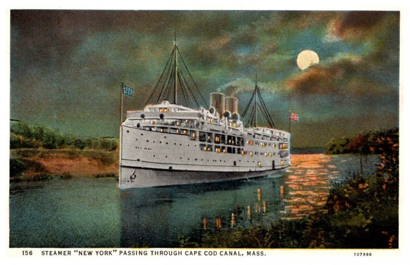 Massachusetts Steamer New York in the Cape Cod Canal