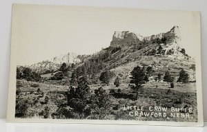 Crawford Nebraska LITTLE CROW BUTTE Real Photo RPPC Postcard G14