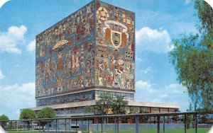 Tile Walls of the Library at Ciudad Universitana Mexcio City Mexico Tarjeta P...