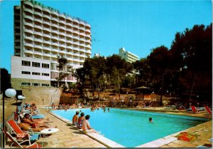 Postcard Baleare Palma de Mallorca San Agustin Hotel Gran Mallorca Pool 1979 K56