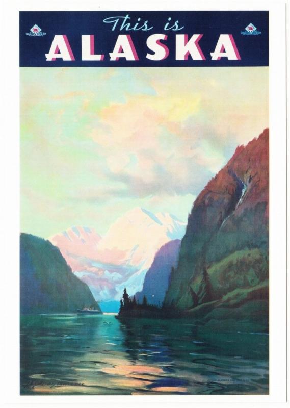 Postcard of This is Alaska 1935 Travel Poster by Sydney Laurence Repro