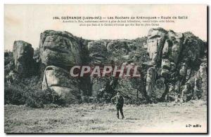 Old Postcard Guerande Kremaguen Road Rocks Saille