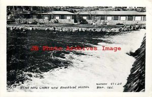 OR, Bend, Oregon, RPPC, Bend Auto Court New Riverside Motel, 1955 PM