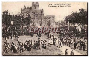 Old Postcard Sainte Anne D Auray Procession on the field I Thorn Pilgrimage
