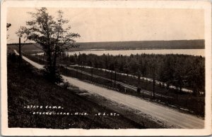 RPPC State Camp, Otsego Lake MI Vintage Postcard V78