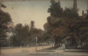 Dayton Ohio OH Looking East on First Street Vintage Postcard