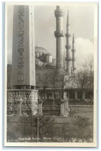 c1930's Istanbul Sultan Ahmet Camii Turkey RPPC Photo Unposted Antique Postcard