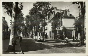 Utrecht Netherlands Street View Trolley Real Photo Postcard