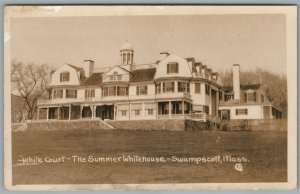 SWAMPSCOTT MA SUMMER WHITEHOUSE ANTIQUE REAL PHOTO POSTCARD RPPC