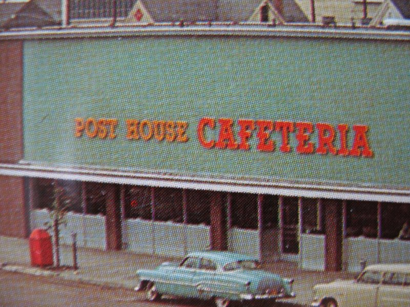 FRESNO, CA 1950s GREYHOUND BUS STATION & Post House Cafeteria
