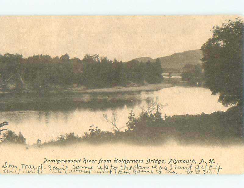 Pre-1907 RIVER SCENE Plymouth New Hampshire NH AE6983