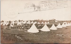 Petawawa Ontario 1913 Canadian Soldiers Canada Military Camp Postcard H23 *as is